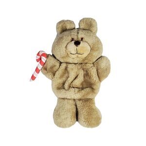 Hallmark Bear Pancake Plush Baby’s 1st Teddy Brown 1981 Christmas Pocket Hanging